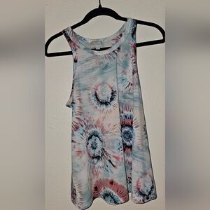 Veronica M Tie-Dye Tank Top - Blue and Pink.